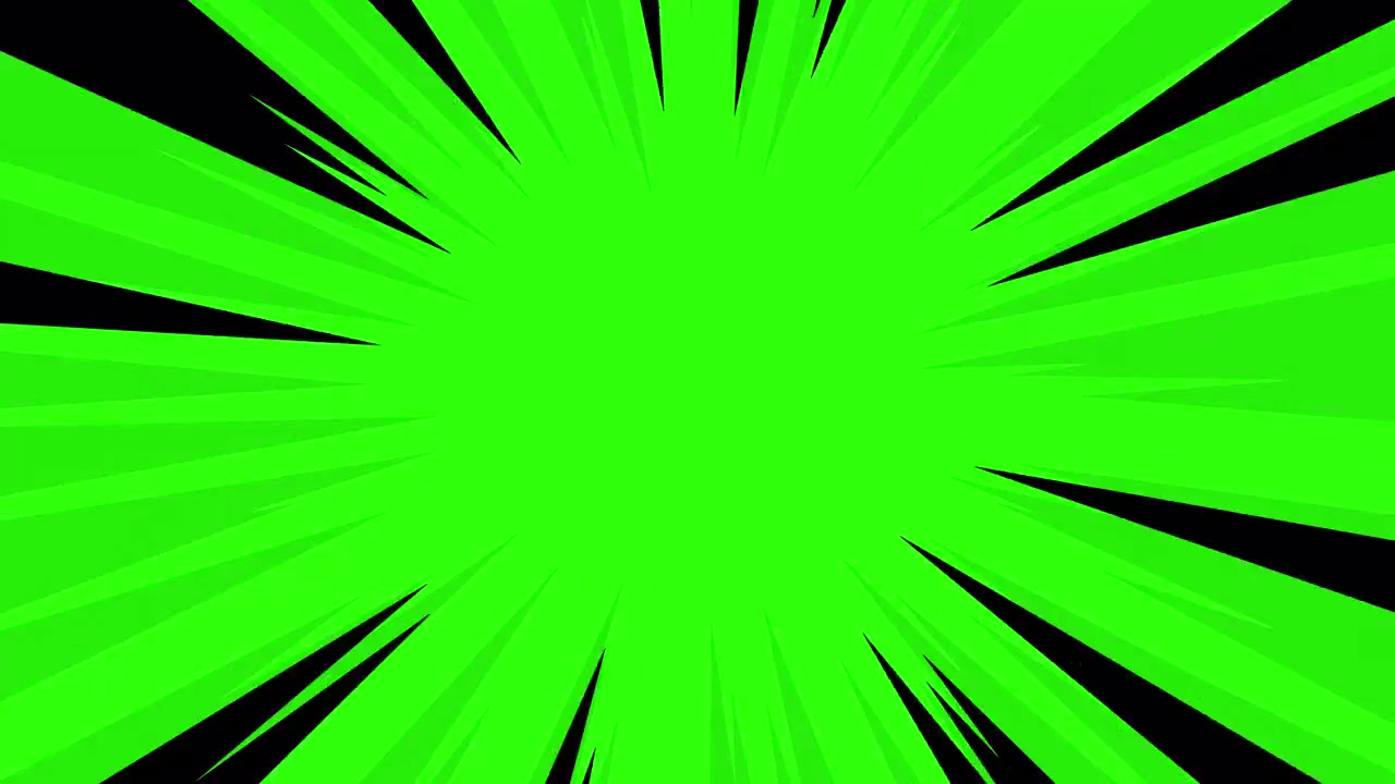 Dynamisk green screen-bakgrunn med fartslinjer i tegneseriestil
