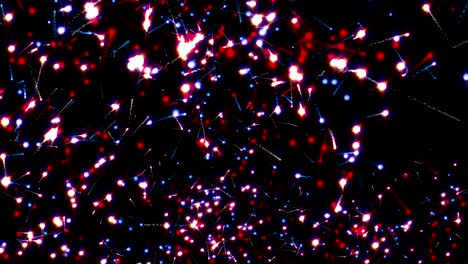 flying colorful fireworks