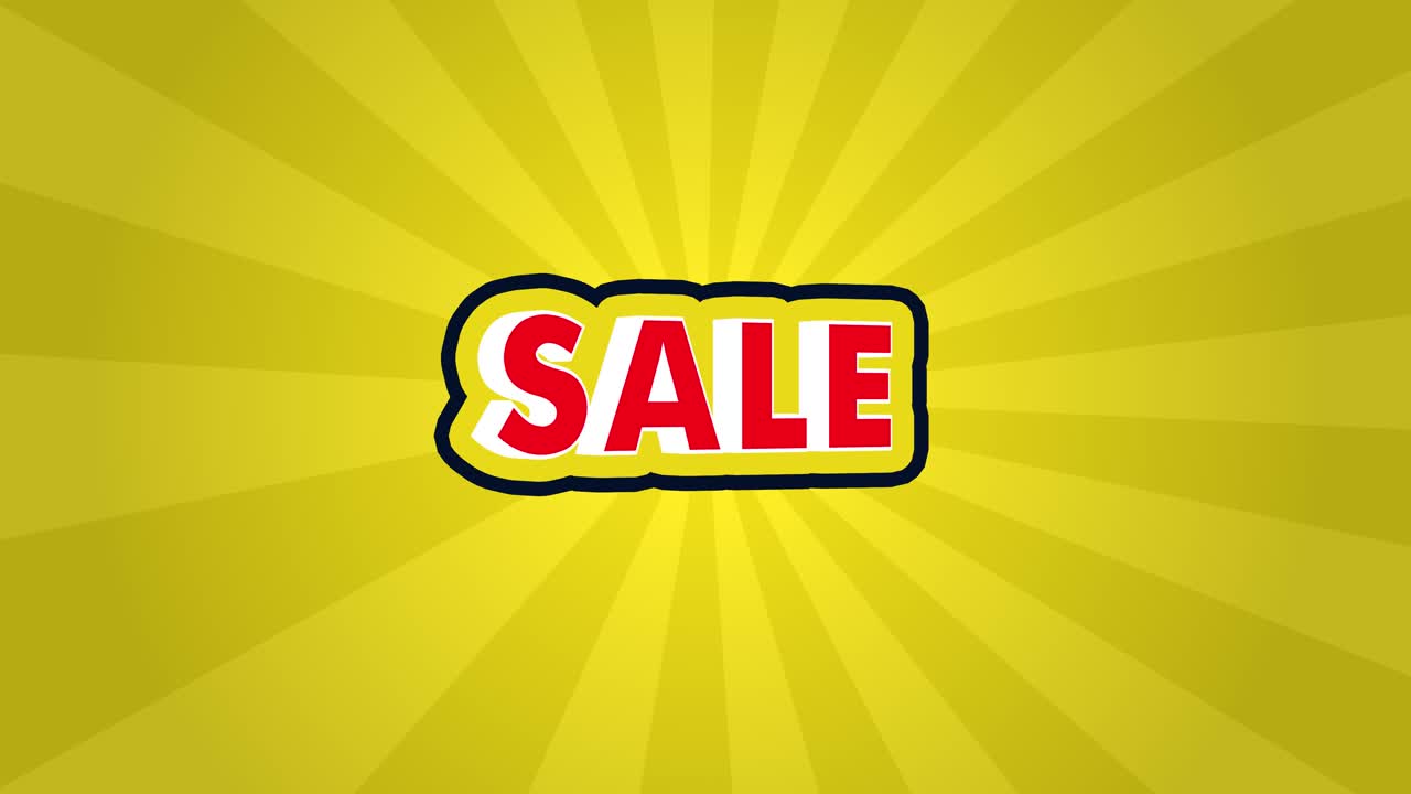 oferta de ventas banner de compras para promoción de marketing texto de gráficos en movimiento de redes sociales