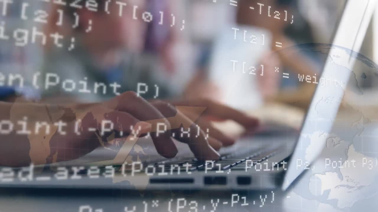 Woman using a laptop