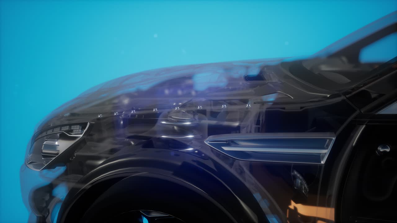 자세한 자동차 엔진 및 다른 부품