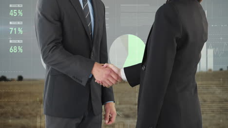 business people shaking hands 4k