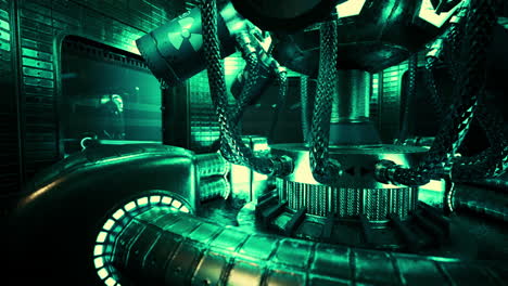 el reactor nuclear futurista en 3d