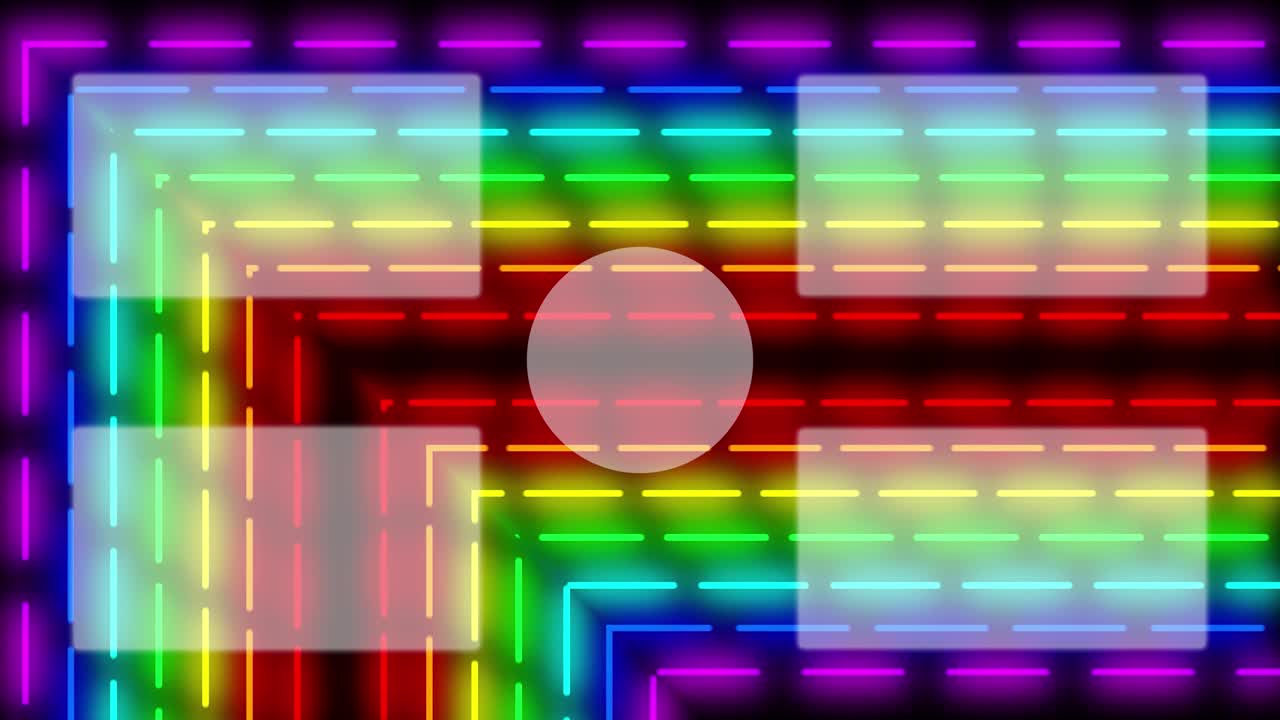 네온 표지판 바 라인 엔드 카드 엔딩 스크린 모션 그래픽