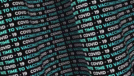 covid-19 coronavirus vaccination. time to vaccinate message. animation calling for vaccination against coronavirus. text animation intro for videos, presentations. looped animation. 4k quality