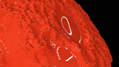 abstract red liquid sphere