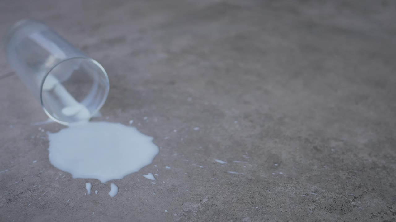 Spilled Milk on Tile Floor