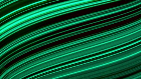 abstract waving neon lines of green color on black background, seamless loop. animation. beautiful curved gradient stripes moving from top to bottom.