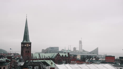 Aarhus-Eisberg-Blick-Von-Salling-View-Platform-Skyline-Winter-Bewölkt