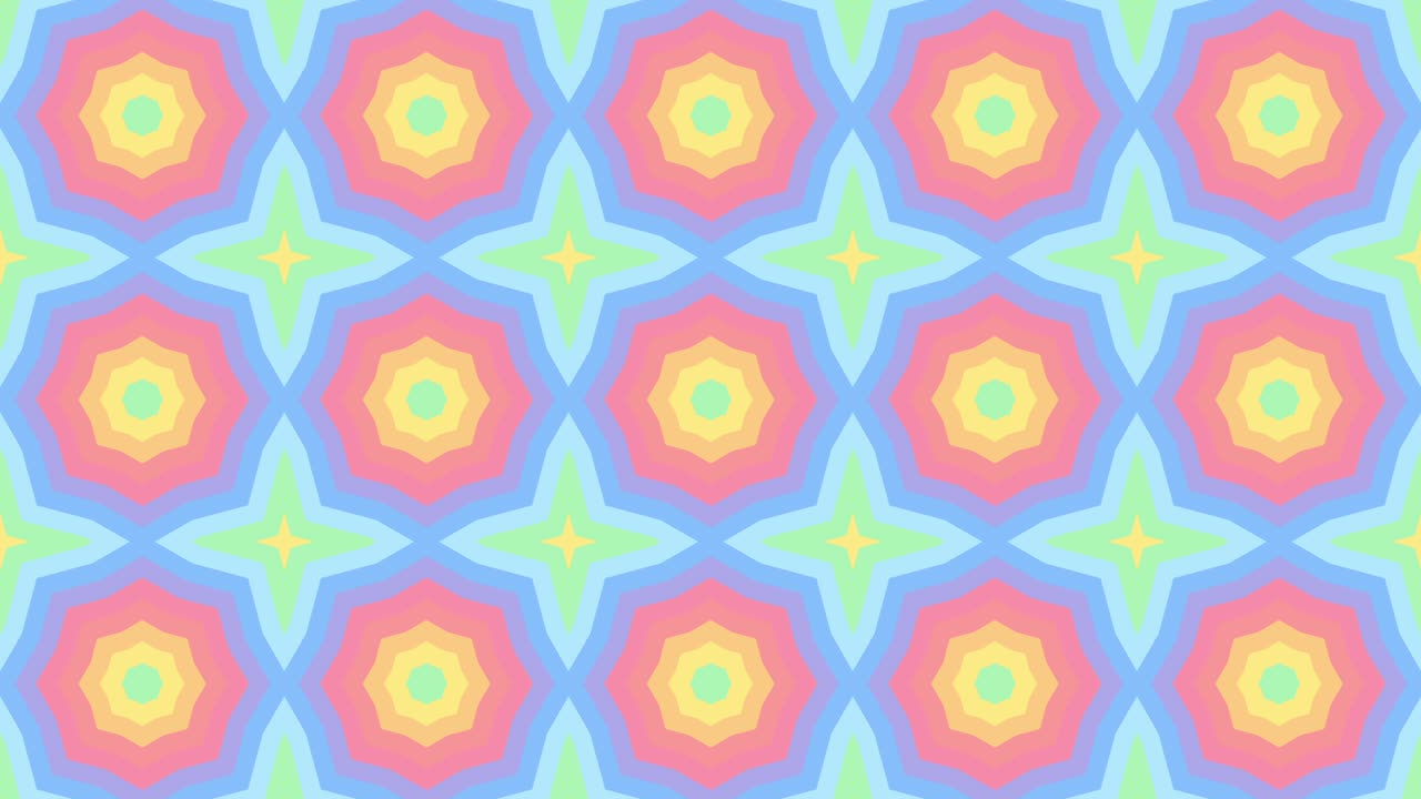 mosaico geométrico animado de arco iris en un fondo gráfico de movimiento de bucle sin costuras