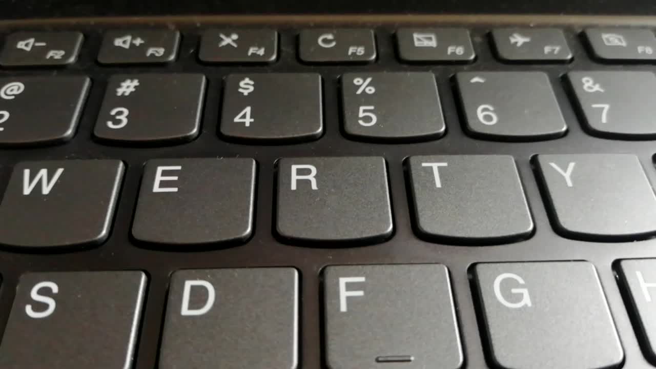 black computer keyboard close up