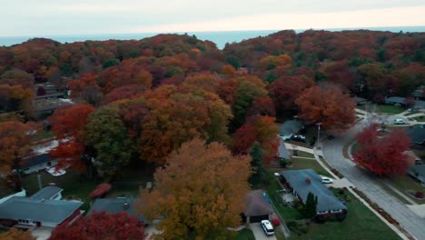 Herbstlaub-In-Gold-Und-Braun-Rund-Um-Das-Viertel-Beachwood-Bluffton