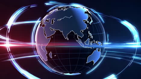 world news graphic with presenter name