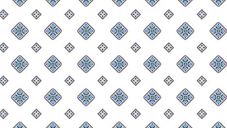 abstract, background animation, scrolling right, rhombus blue on white background