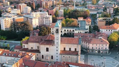 drone footage of saronno, italy