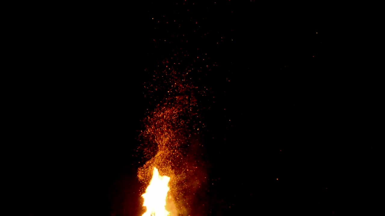 Fire flame. Night and fire