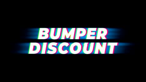 bumper discount text vintage glitch effect promotion .