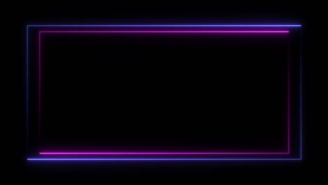 rectángulos de neón de animación abstracta