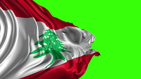 lebanese flag on green screen
