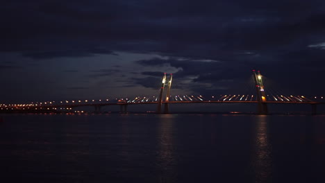 night bridge over water