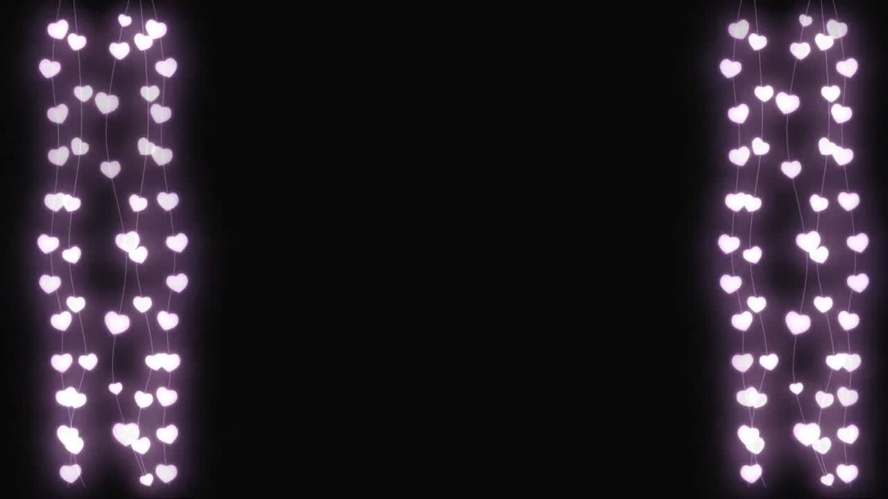 카피 공간과 함께 크리스마스 장식 요정 빛의 애니메이션