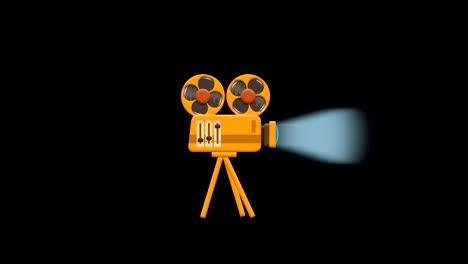cámara de filmación de dibujos animados