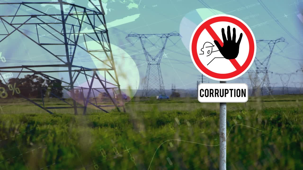 멈추기 신호 표지판의 애니메이션 및 네트워크 타워에 대한 통계 데이터 처리