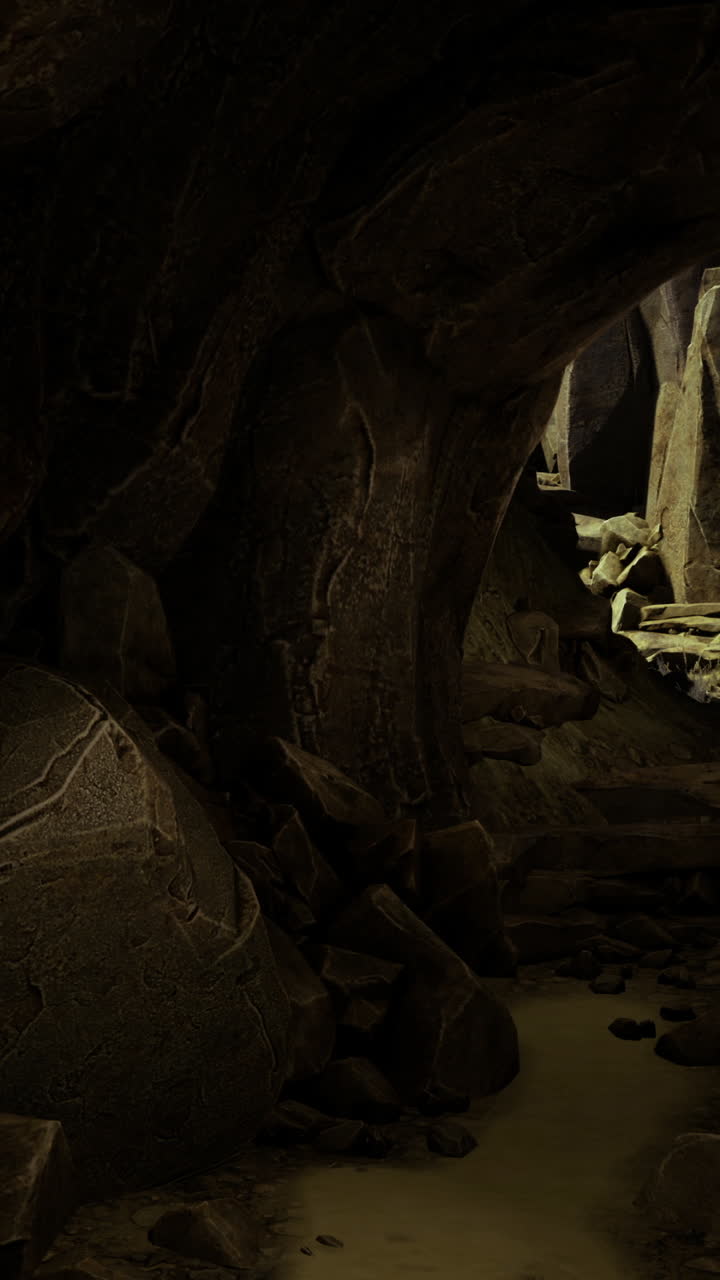 Passaggio in grotta che mostra formazioni rocciose con luce proveniente dall'alto