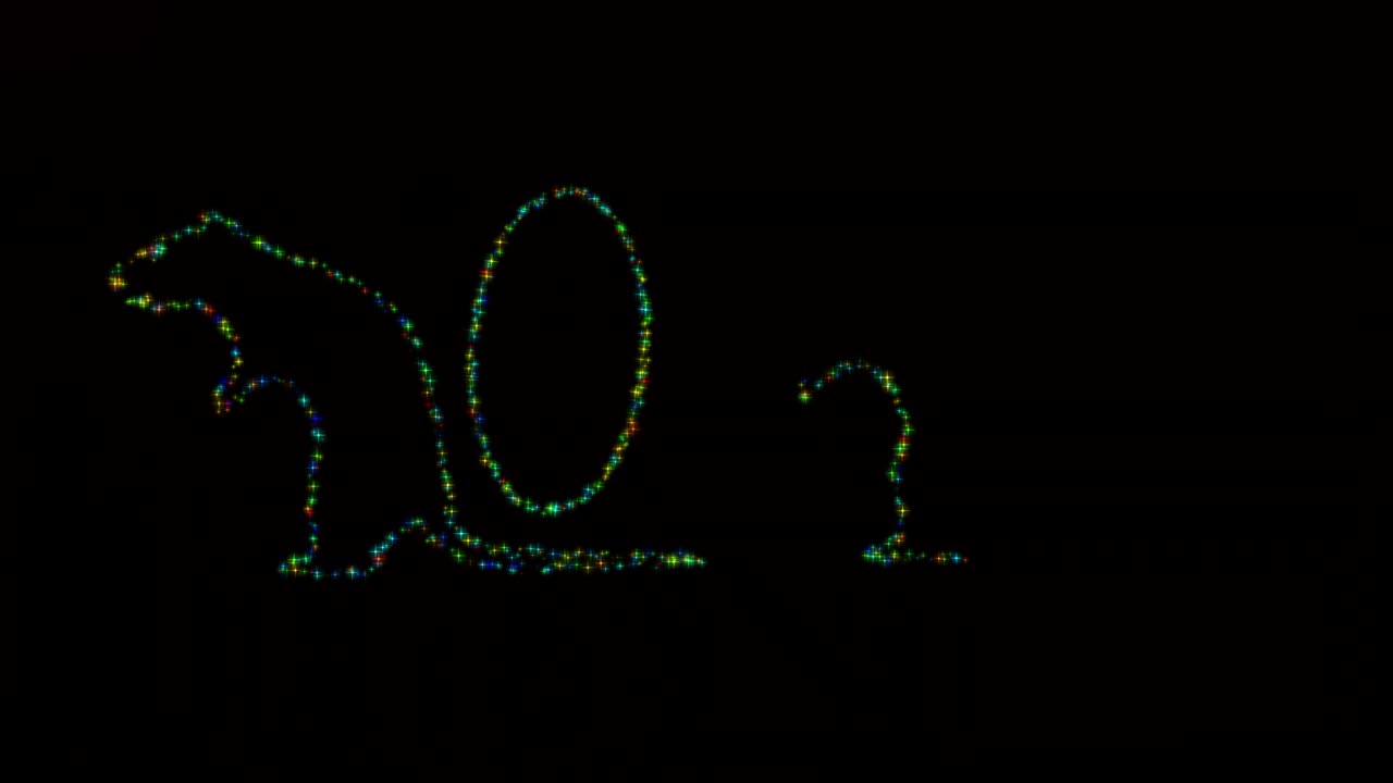 와 다채로운 불빛의 0 - 2020 의 새해 축하, 알파 배경