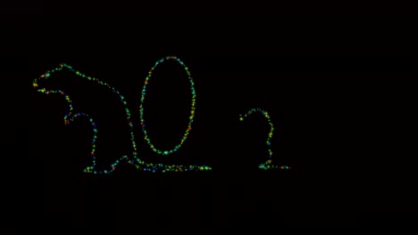 ratas y ceros de luces coloridas - 2020 feliz año nuevo de rata, fondo alfa