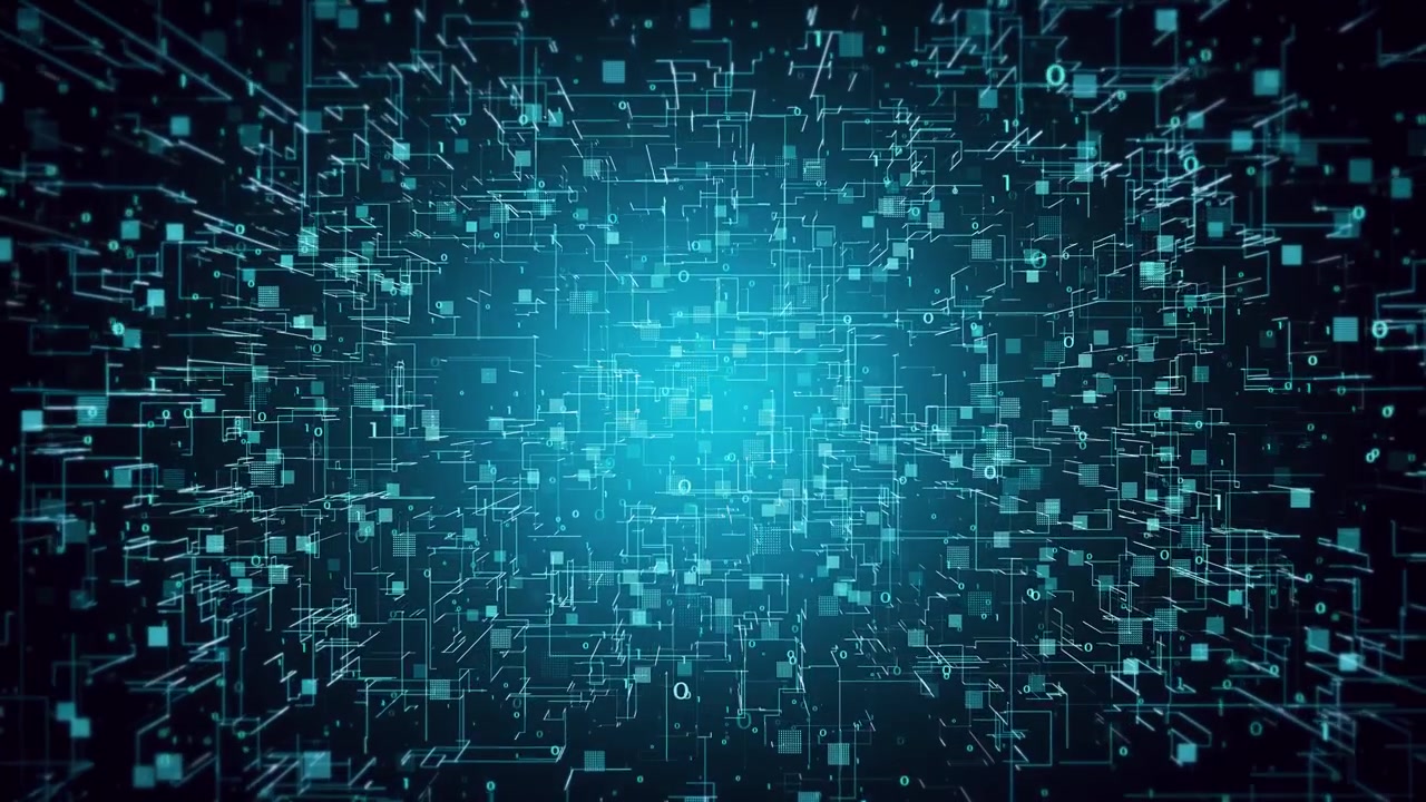 4K big data-visualisering 3D virtuelt virkelighedsrum VR cyberspace kryptovaluta-koncept gitter