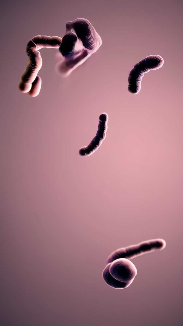 Ilustración 3d de bacterias