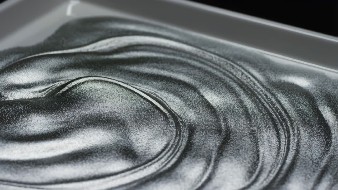Mesmerizing Silver Metallic Fluid Texture