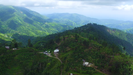 an aerial view of the blue mountains in jamaica, looking towards portland parish and saint thomas parish
