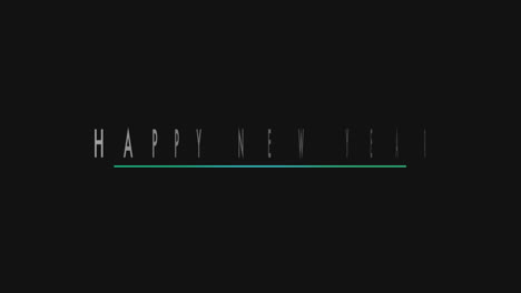 Happy-New-Year-with-green-line-on-black-modern-gradient