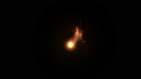 abstract glowing particle explosion