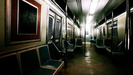 empty subway car at night