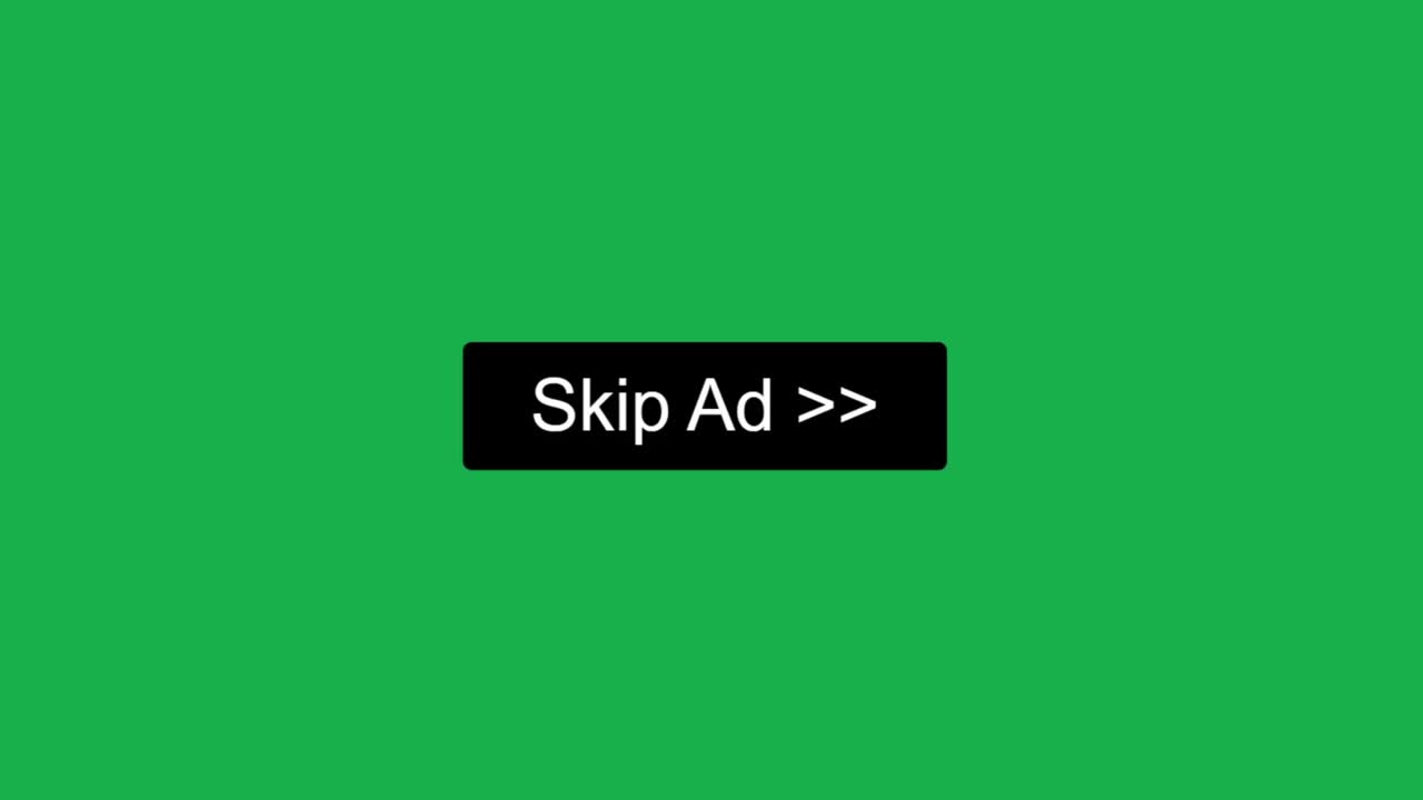Mouse Cursor Slides Over And Clicks Skip Ad on Green Screen. Chroma Key Device Screen View of Cursor Clicking Skipping Avoid Advertisement Online Software. Viewpoint Over The Internet Network Website.