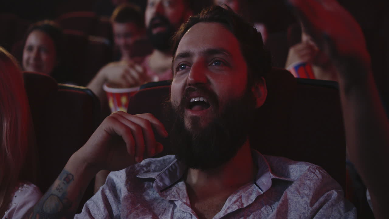 Moviegoers in a theater