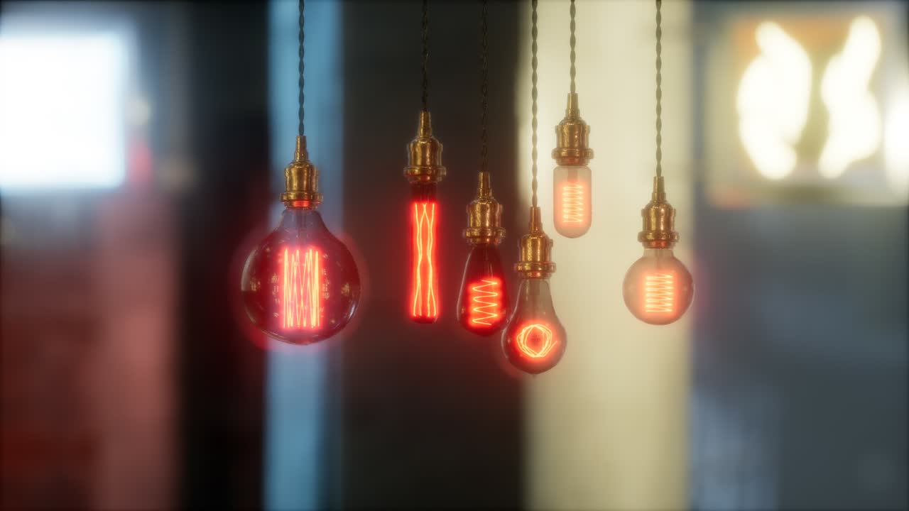 오래된 레트로 빈티지 열광 전구