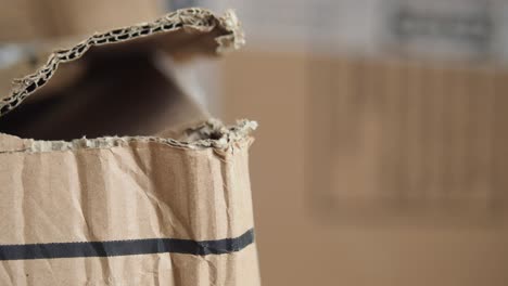 damaged cardboard box