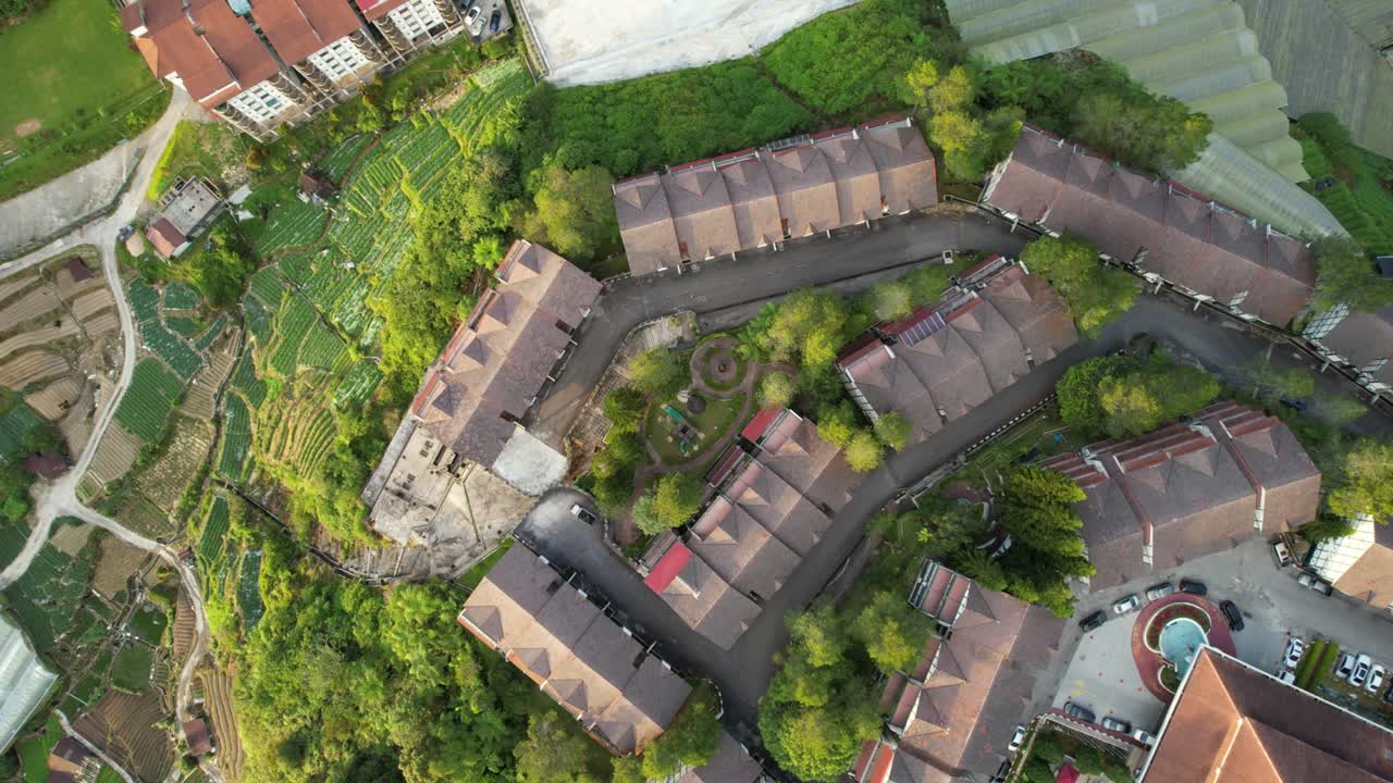 말레이시아의 카메론 하이랜드 지역 내의 브린창 지역의 일반 풍경