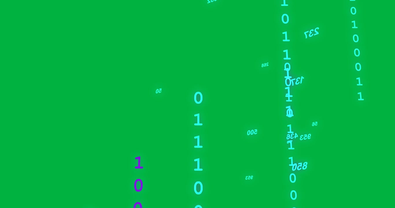 Des disques s'élèvent, provoquant la rupture de colonnes cyan, des jetons se détachent et dérivent, affichant des données sur un fond transparent.