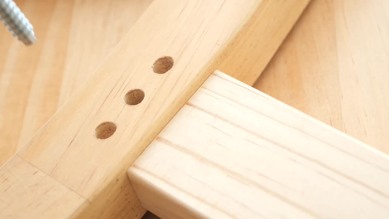 Assembling Wooden Furniture with Screws