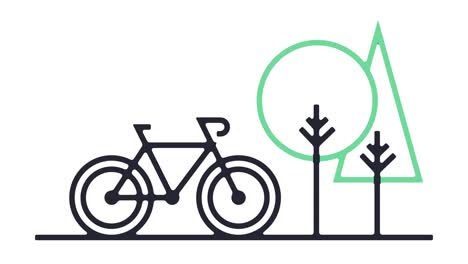 animación de los íconos de ciclismo
