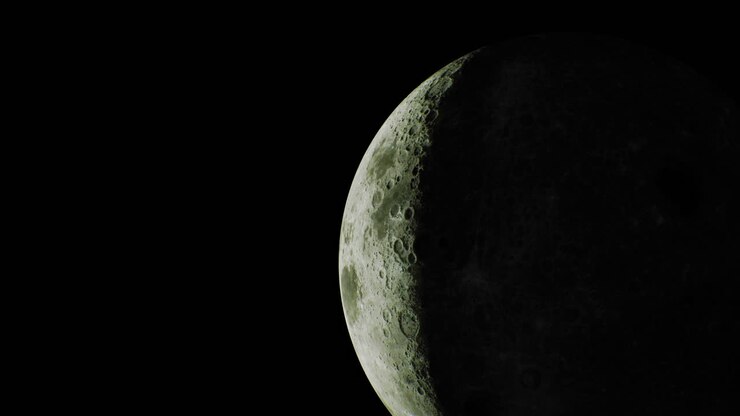 A lua vista da Terra proporciona um espetáculo deslumbrante durante a noite.