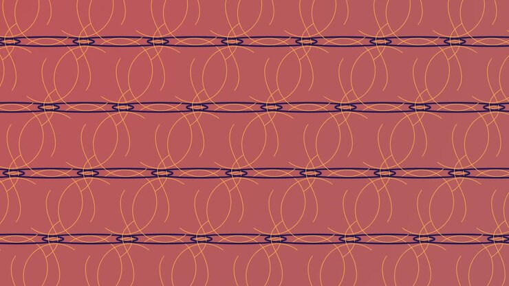 Geometric pattern 4k motion animation where lines and shapes intersect with each other to form new patterns on dark pink coral with copy space. Use background for logo. Simple motion animation concept