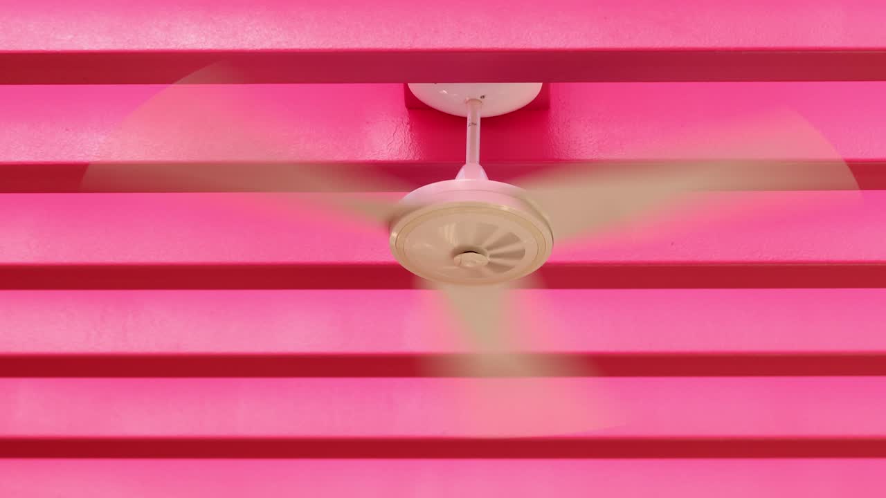 ventilador en color de fondo rosado