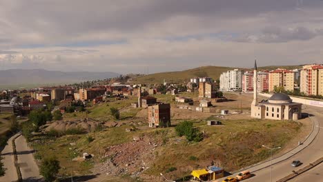 erzurum en turquía 23.052021 vista superior en erzurum. un área entre la calle bentdibi y la calle 59 palandöken