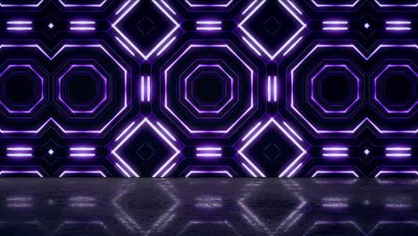 la animación de la etapa de video con láser ultravioleta de neón es un bucle sin costuras.
